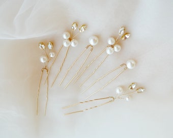 Set of 6pcs Crystal Rhinestone Hair Piece Bridal Hair piece, Wedding Hair Pins  Hair Comb