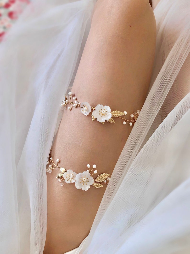 New Design Non slip Delicate Rhinestone wedding garter set Rhinestone bridal garter set Keepsake Garter 画像 2