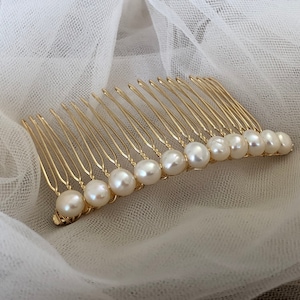 Baroque Pearls Bridal Hair Comb Wedding Hair Comb Baroque Pearl Hair Comb Bridal Hair Piece Wedding Hair Piece, Freshwater Pearl hair comb,