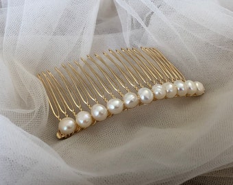 Baroque Pearls Bridal Hair Comb Wedding Hair Comb Baroque Pearl Hair Comb Bridal Hair Piece Wedding Hair Piece, Freshwater Pearl hair comb,