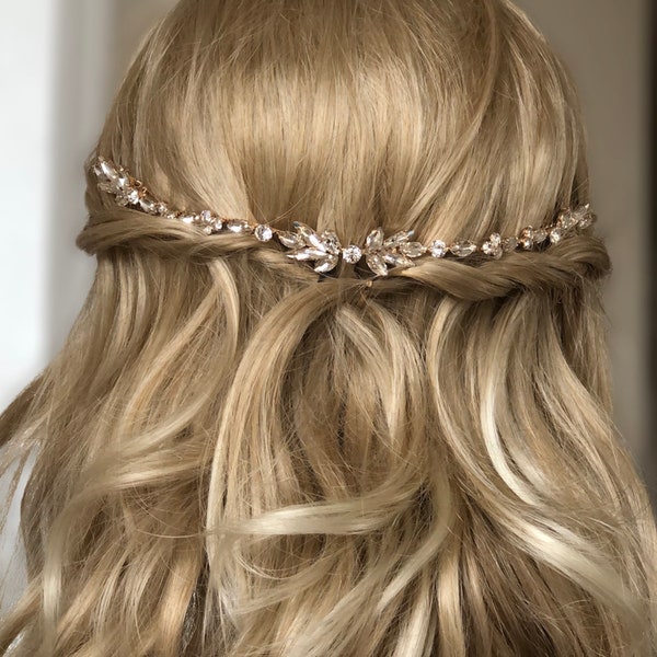 Hair Vine, Bridal Hair Vine, Wedding Hair Vine,  Bridal Hair Piece, Wedding Hair Piece, crystal hair vine, bridal hair accessory,