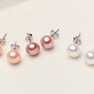 925 silver Fresh water pearls Earrings bridal earrings Bridesmaids Gift Wedding Jewelry Bridesmaid Earrings wedding earrings