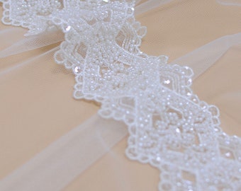 Exquisite Beaded Lace Sash Bridal Sash Wedding Sash Belt, Lace Sash, Exquisite Lace Bridal Bridesmaid Sash Belt, Wedding dress sash belt