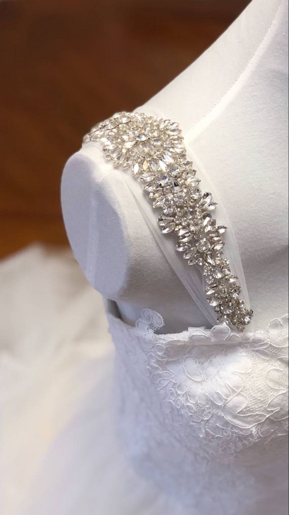 Detachable Wedding Dress Straps Bridal Rhinestone Straps Etsy