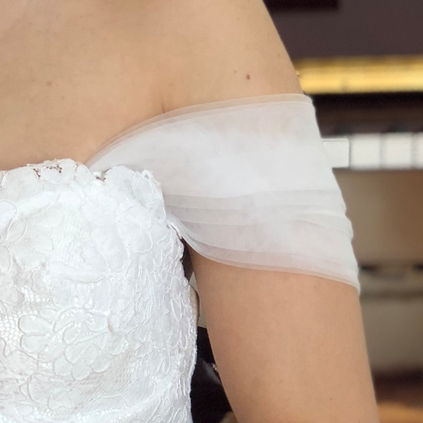 Detachable Bridal Straps off shoulders Detachable Wedding Dress Straps , Detachable Wedding Dress  Straps Removable Bridal Sleeves