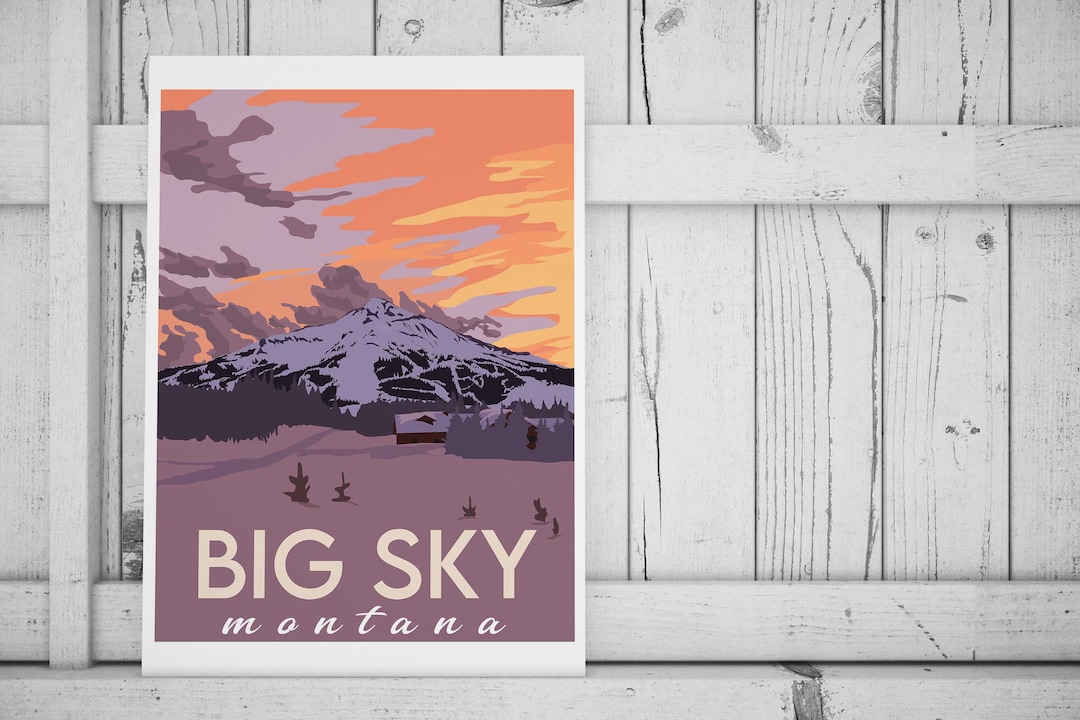 Big Sky Montana Vintage Poster - Etsy