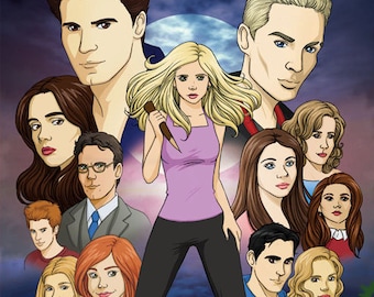 Buffy the Vampire Slayer fan art original illustration print