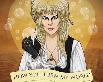 Jareth the Goblin King Valentine- Labyrinth fan art original illustration print