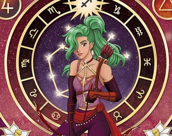 Sagittarius - Original illustration print