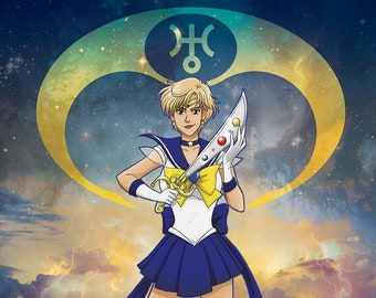 Sailor Uranus fan art original illustration print