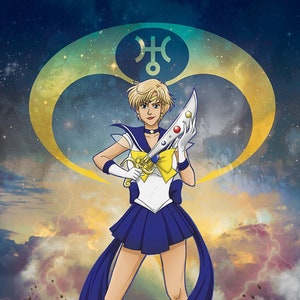 Impresión de ilustración original del fan art de Sailor Uranus