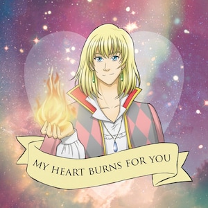 Howl Valentine- Howl&#39;s Moving Castle Fan art original illustration print