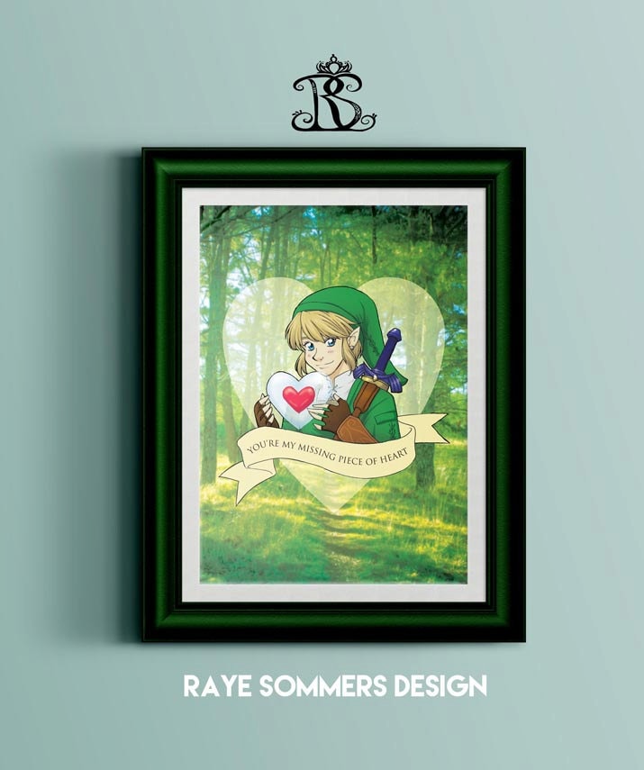 Link Valentine- Legend of Zelda Fan Art Original Illustration