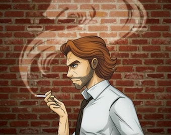 The Wolf Among Us fan art original illustration print