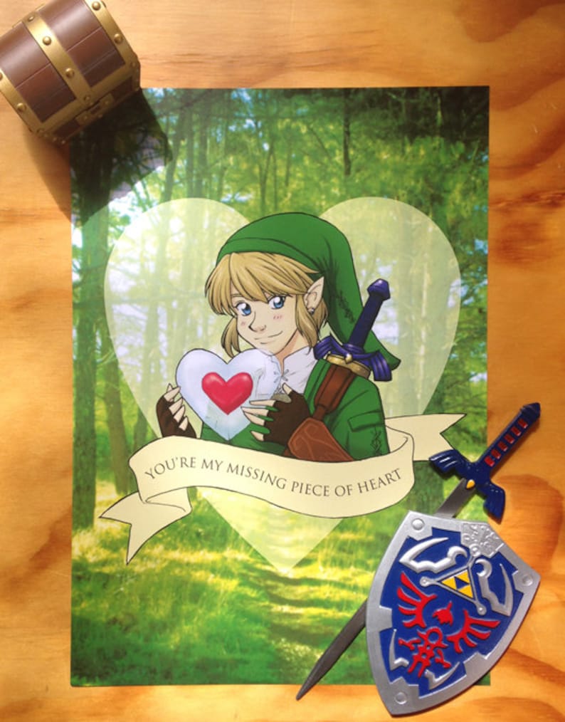 link-valentine-legend-of-zelda-fan-art-original-illustration-etsy