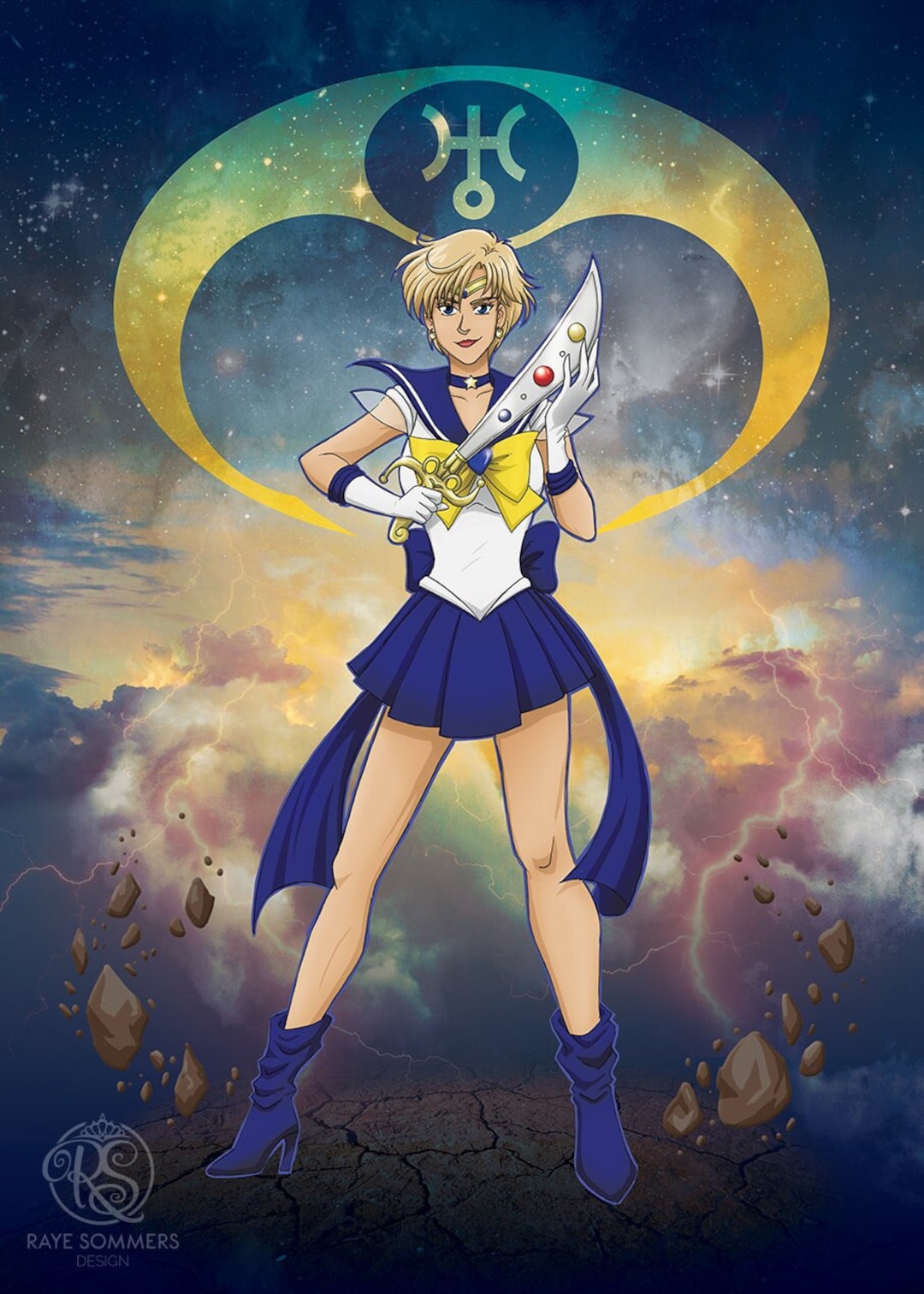 Sailor Uranus Fan Art Original Illustration Print - Etsy