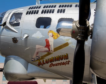 B-17, Bomber, Aluminum Overcast, Airplane, Air Force, Wall Art, Man Cave, Flying, World War II, Fine Art Photography