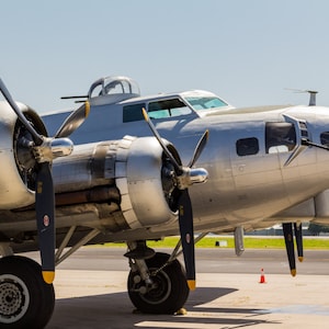 B-17 Bomber, Aluminum Overcast, World War II Airplane Photography, Air Force, Wall Art, Man Cave, Flying,  Fine Art Photography, Military