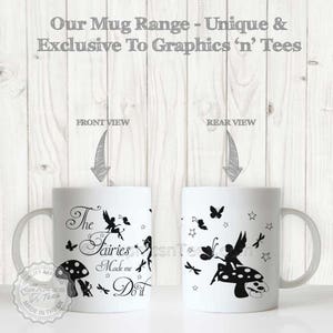 Die Feen Made Me Do It Qualität Keramik 11 Unzen Tasse Fairy Fantasy Spaß Tee Kaffee