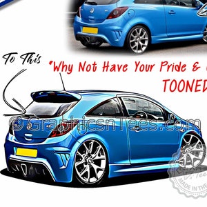 Cartoon My Car - Teraz możesz mieć SWÓJ WŁASNY samochód z kreskówkową karykaturą dzięki naszej usłudze tworzenia karykatur samochodowych - To fantastyczny prezent
