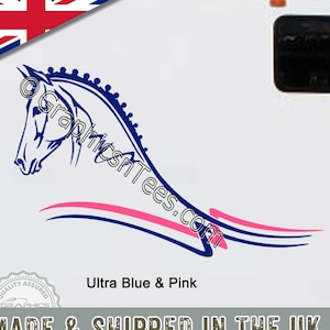 2 x Horse Box Stickers 2 Colours Horses Head Vinyl Graphic Decals in Two Colours