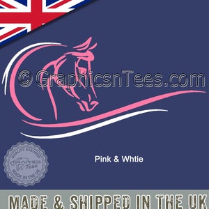 2 x Horse Box Stickers 2 Colours Horses Head Vinyl Graphic Decals in Two Colours