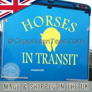 Horse Box Stickers Horses In Transit Trailer Vinyl Graphic Decals