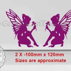 Fairy Pixie Sticker Car Bumper Vinyl Graphic Decals X2