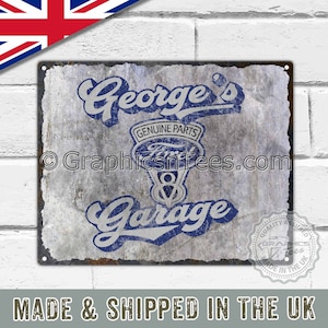 Metal Garage Signs Personalised, Vintage Signs for Garage, Retro Tin Signs, Vintage Metal Signs, Vintage Tin Signs, Ideal Gifts (For-Par)