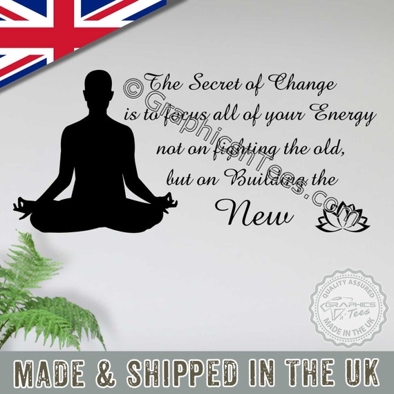 Inspirational Motivational Yoga Citation Secret Of Change Etsy