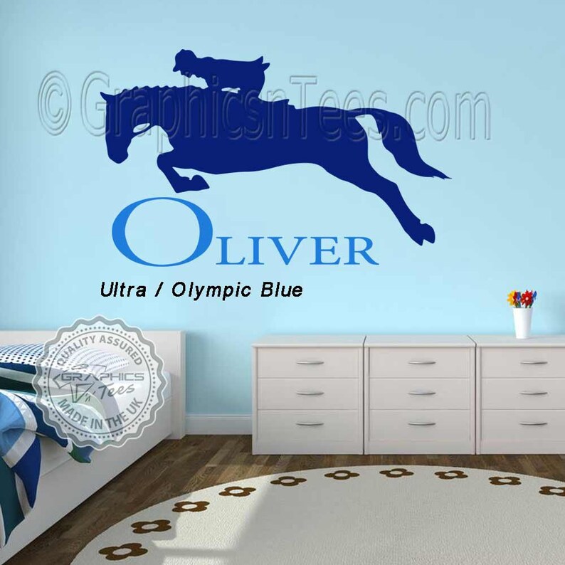 Personalised Name & Horse Wall Stickers Girls Boys Bedroom Etsy