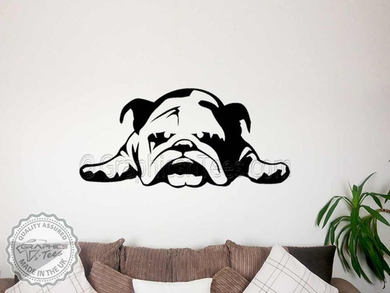 British Bulldog Puppy Sticker, Wall Art Decal, Bedroom, Lounge, Home Wall  Mural - Etsy