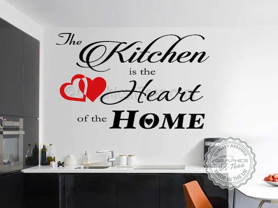 Presupuesto De Pegatinas Pared Cocina La Cocina Es El Corazon Etsy