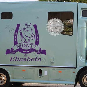 Personalised Horse Box Stickers Horse Head Trailer Graphic Decals image 4