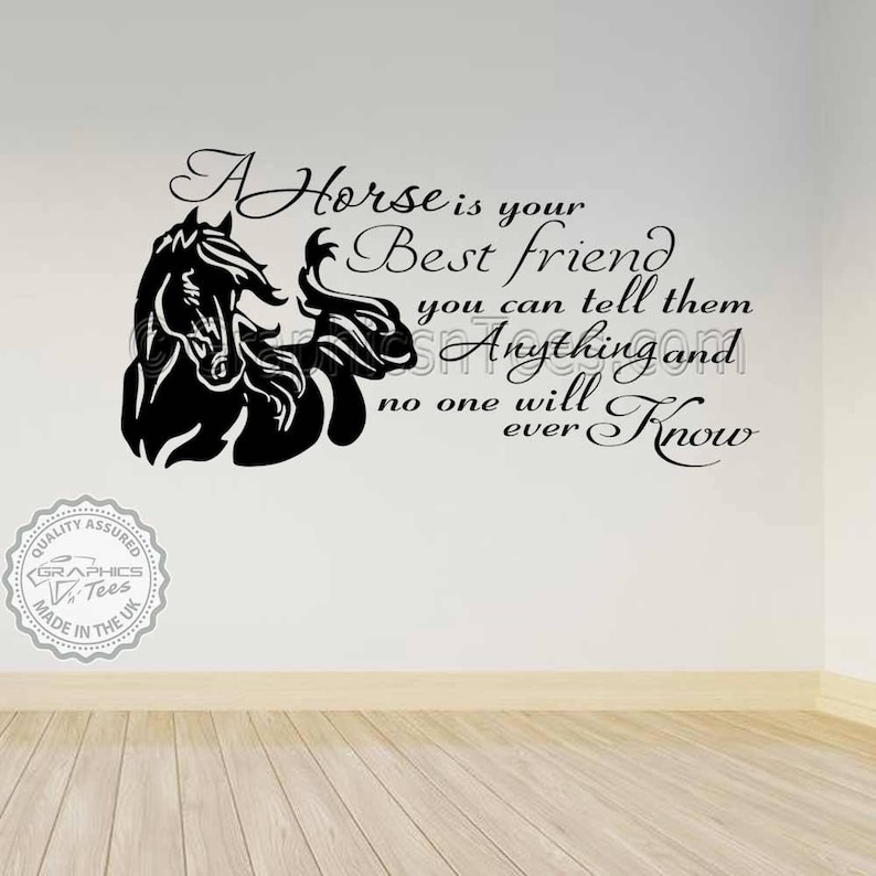 A Horse is Your Best Friends Horse Wall Sticker Quote Decor Etsy UK