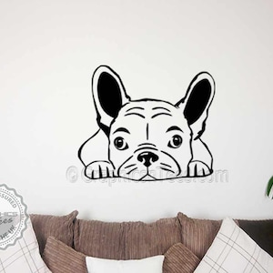 French Bulldog Puppy Dog Sticker, Bedroom Lounge Home Wall Art Sticker Mural Decal