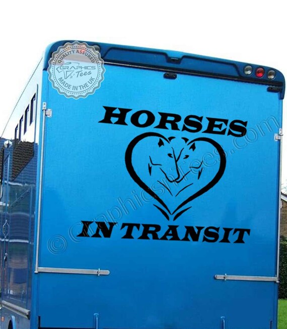 Equestrian Graphics Vinyl Decal Sticker Pack CAUTION HORSES IN TRANSIT