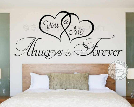 Always Forever Romantic Bedroom Wall Sticker Love Quote Wall Art