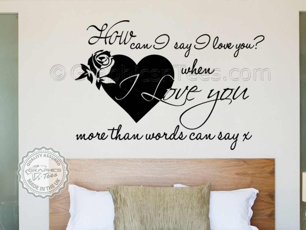 Bedroom Wall Sticker I Love You More Than Words Etsy Bedroom Wall Sticker I Love You More Than Words Etsy