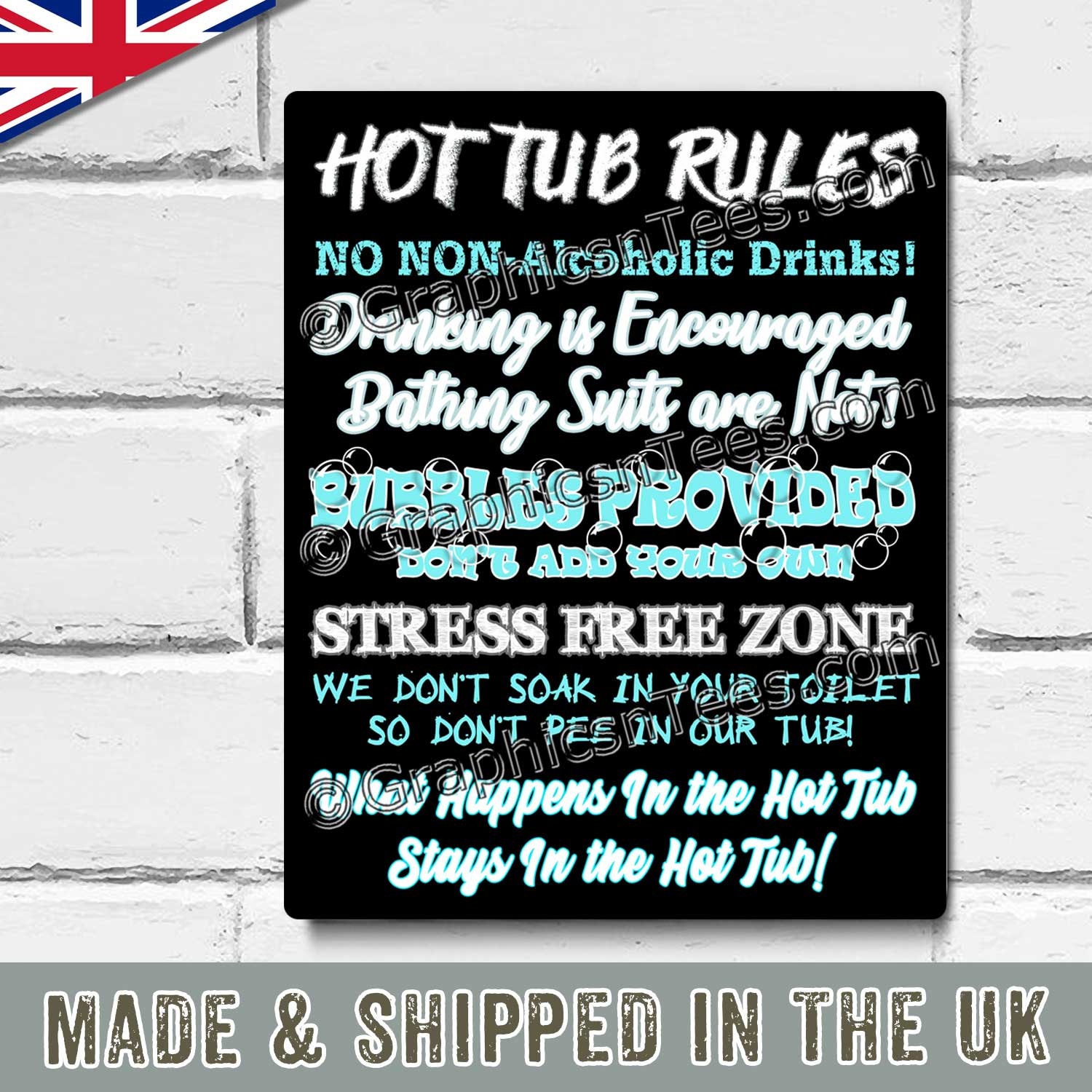 Hot Tub Rules Sign Fun Summer House Garden Room Outdoor Bar Etsy