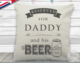 a personalised gift for Dad Reserved For Daddy Personalised Cushion 