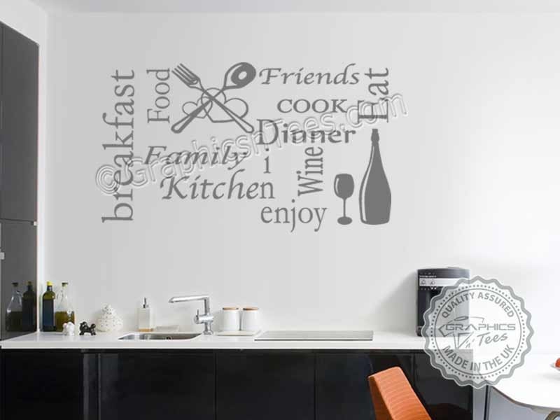 Kitchen Montage Wall Sticker Quote Word Art Collage Dining - Etsy