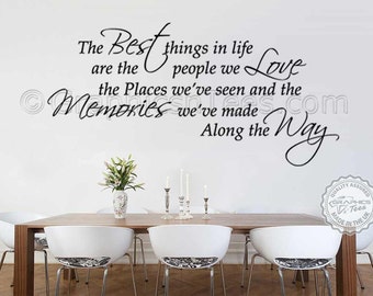 Family Wall Sticker, Inspirational Quote, Best Things In Life, Home Wall Decal