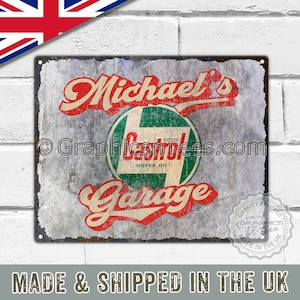 Metal Garage Signs Personalised, Vintage Signs for Garage, Retro Tin Signs, Vintage Metal Signs, Vintage Tin Signs, Ideal Gifts (Cas)
