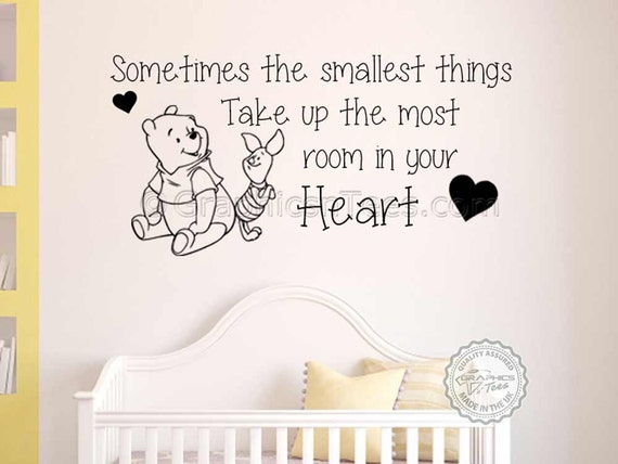 Winnie The Pooh Piglet Wandtattoo Manchmal Kleinigkeiten Etsy