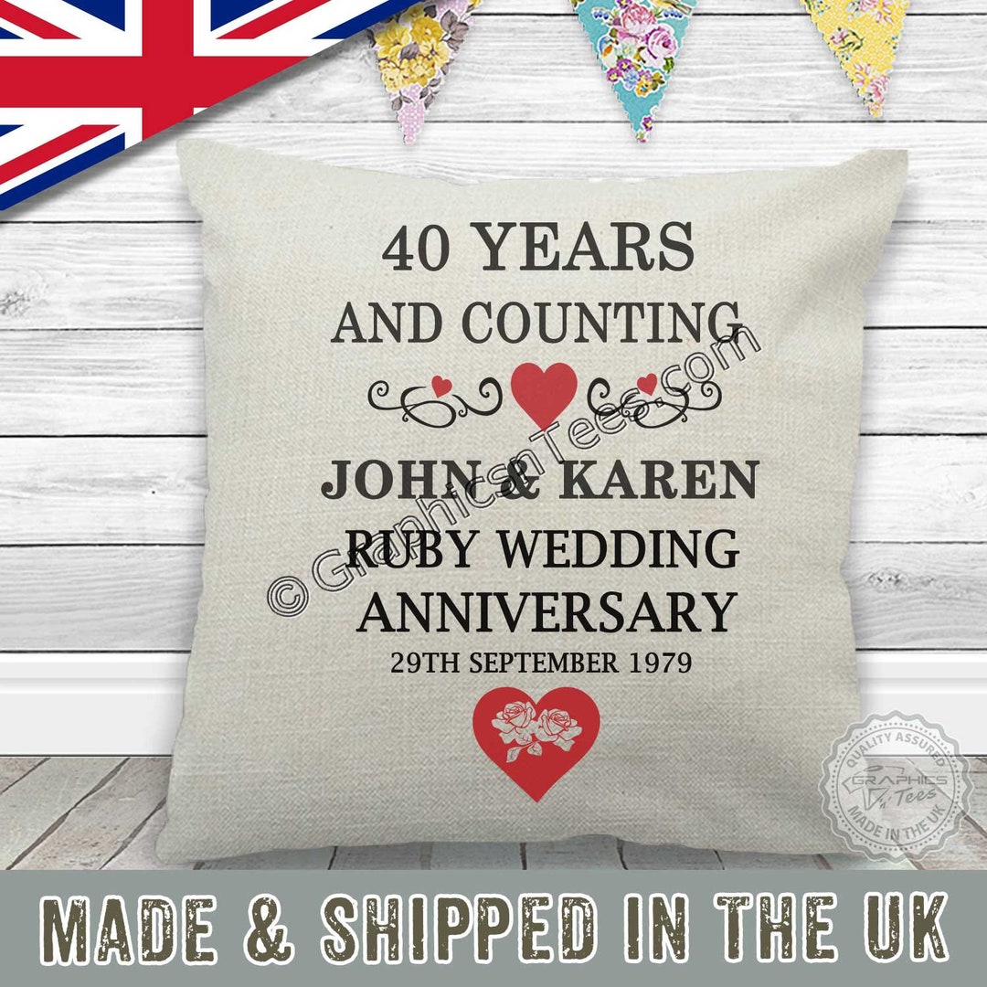 Ruby Wedding Anniversary Personalisiert Ornament Jahrestag
