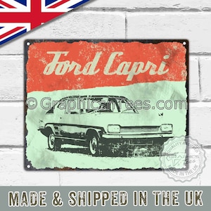 Metal Garage Signs Personalised, Vintage Signs for Garage, Retro Tin Signs, Vintage Metal Signs, Vintage Tin Signs, Ford Capri