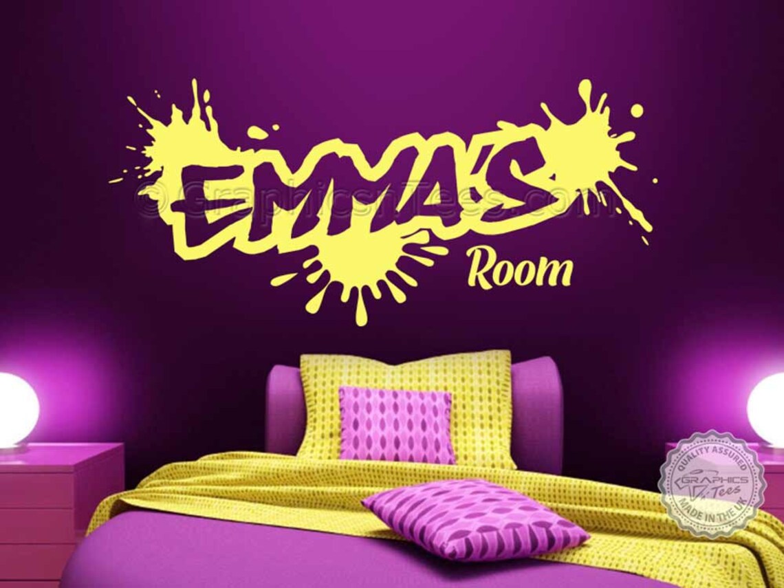 Graffiti Style Personalised Name Wall Sticker Boy Girl Etsy UK