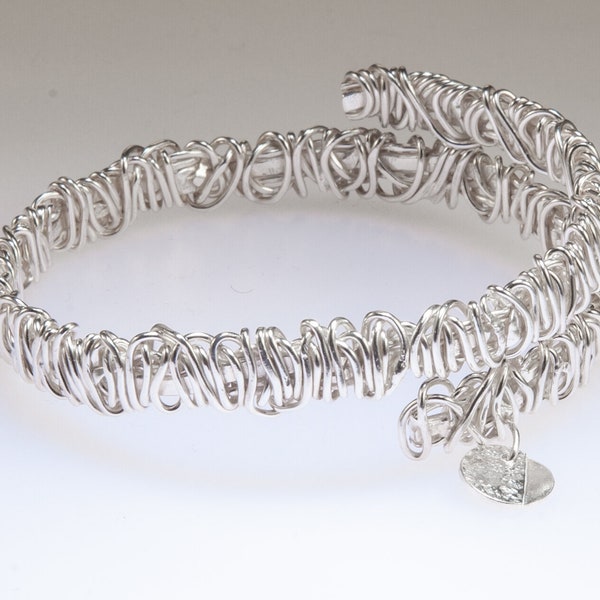 Women's Sterling Silver Bracelet, a unique and stunning statement bracelet, perfect for a wedding and an ideal gift for her