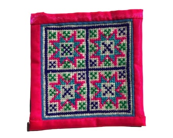 Coaster (Fabric) | Cross-stitch | Hmong